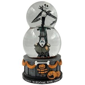 Nightmare Before Christmas Musical Double Bubble Snowglobe Jack & Mayor NEW